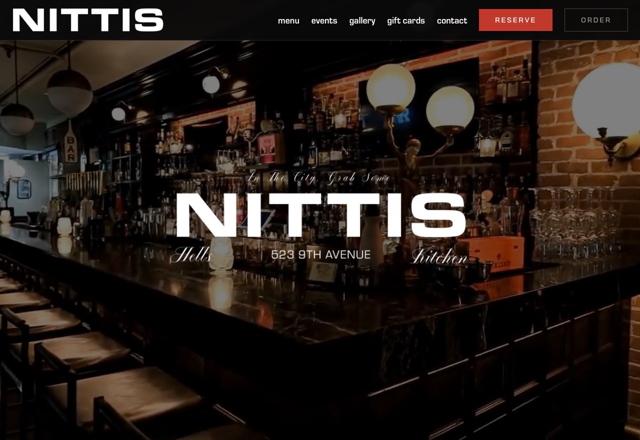 Nitti's Italian Restaurant & Bar website, built by 88 Restaurants
